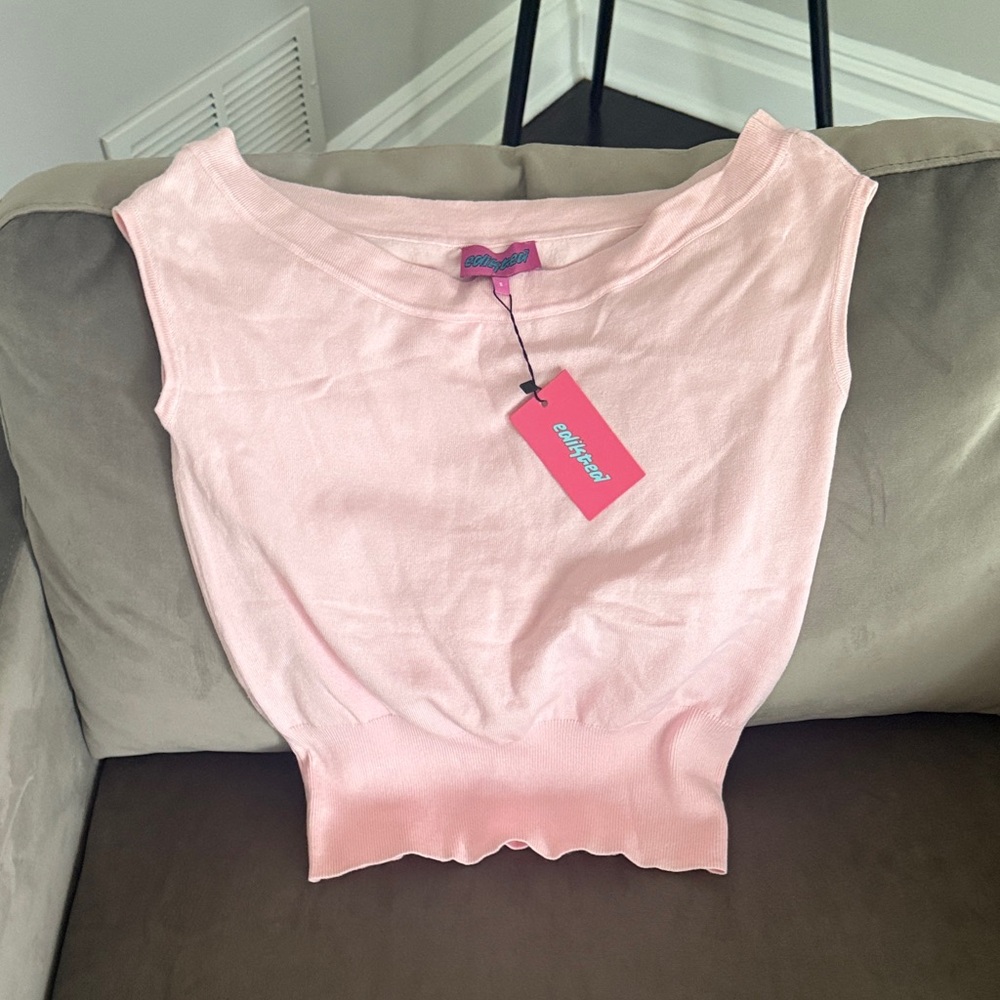 Edikted Pink Sleeveless Top